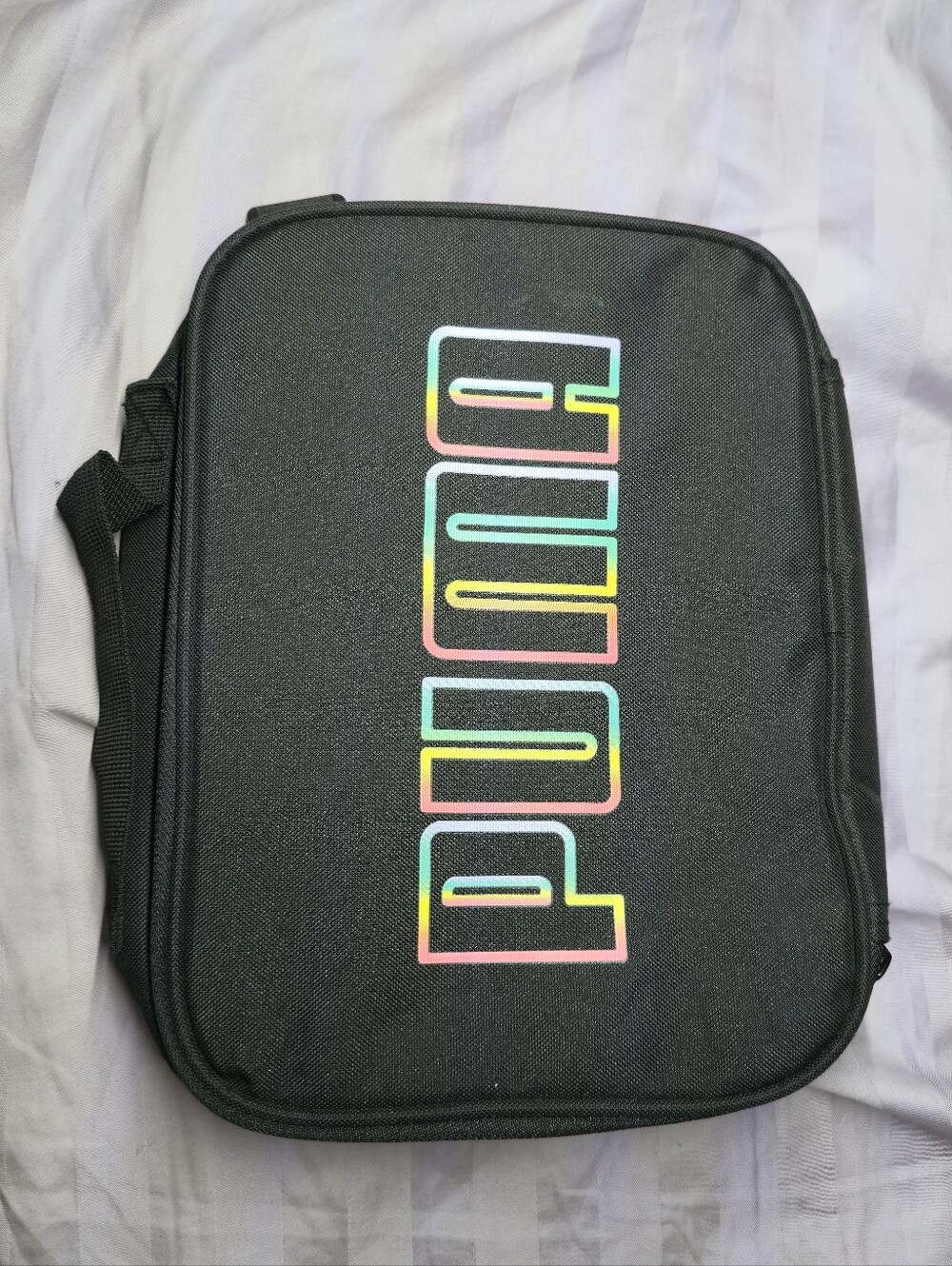 PUMA Lunch Bag Rainbow Outlined Logo Black